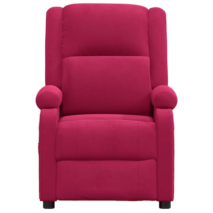 vidaXL - Fauteuil - verstelbaar - fluweel - wijnrood