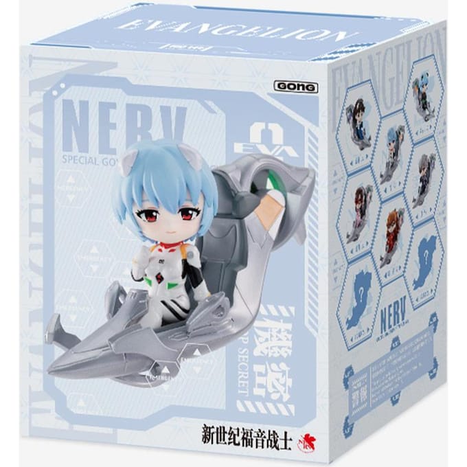 POP MART Figurines Evangelion Série Pilotes Boîte Aveugle white