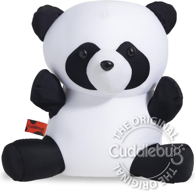 Cuddlebug Kussen - Panda - Reiskussen (reizen) - Knuffelkussen - 30 cm - Rpet - Wasbaar