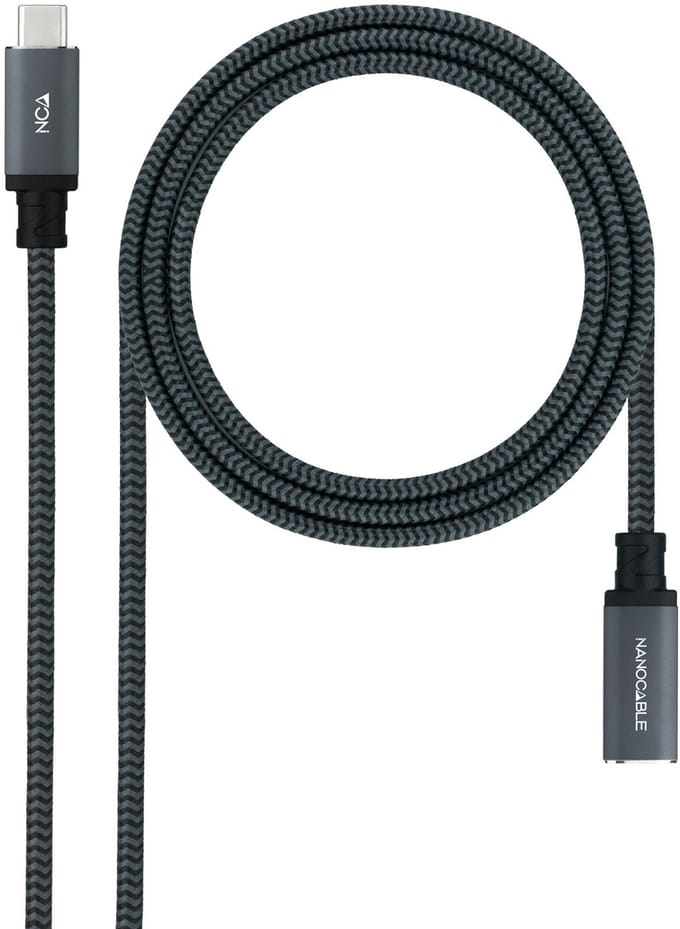 Nanocable 10.01.4501-COMB USB-kabel USB 3.2 Gen 2x2 1 m USB C Zwart