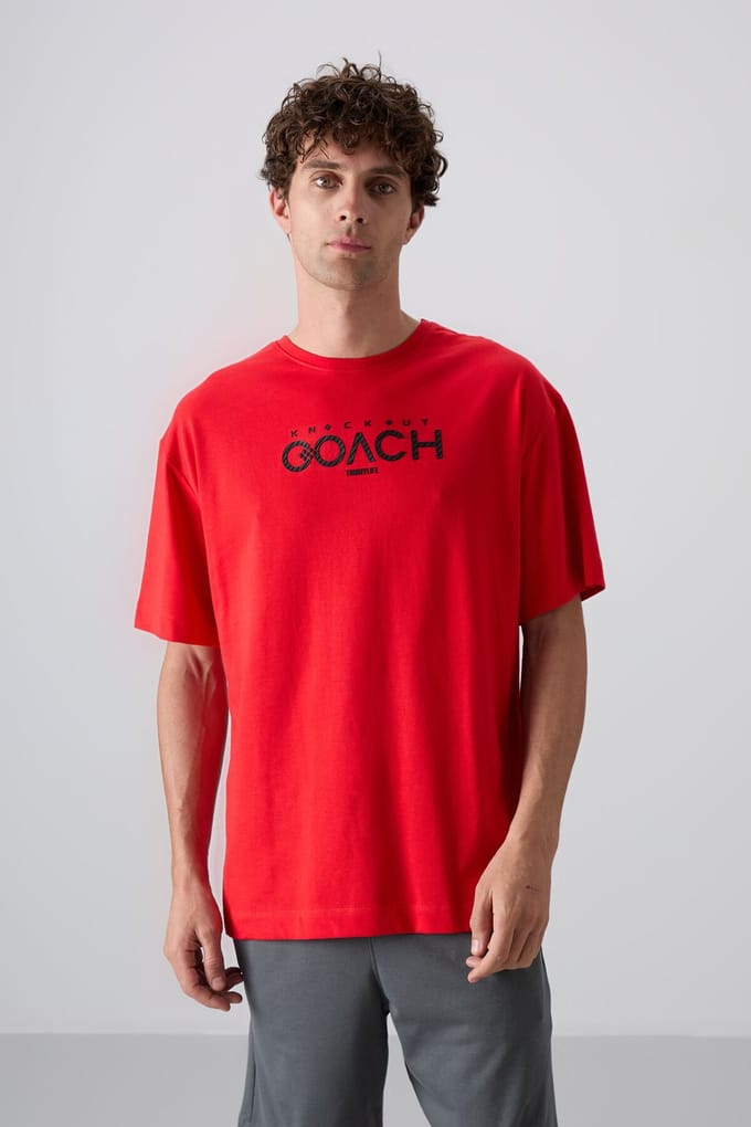 Oversized Logo Patch Crewneck T-shirt
