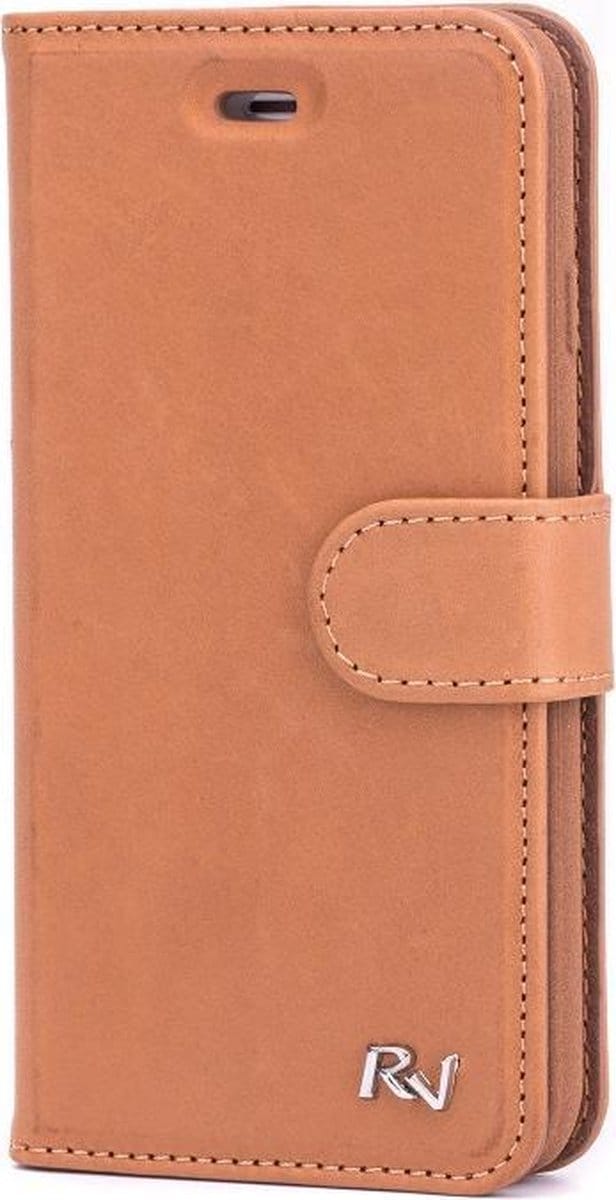 Rico Vitello Leren Book Case Geschikt voor Samsung Galaxy S6 edge Lichtbruin
