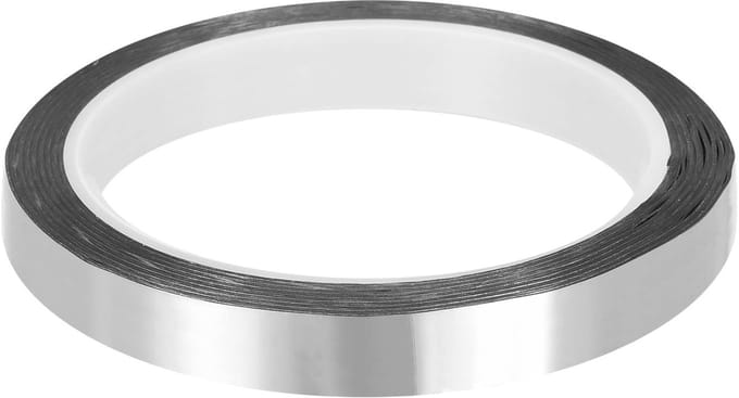 Dailygoods - Gemetalliseerde Polyesterfolietape 1,5 cm x 130 m Zilverkleur