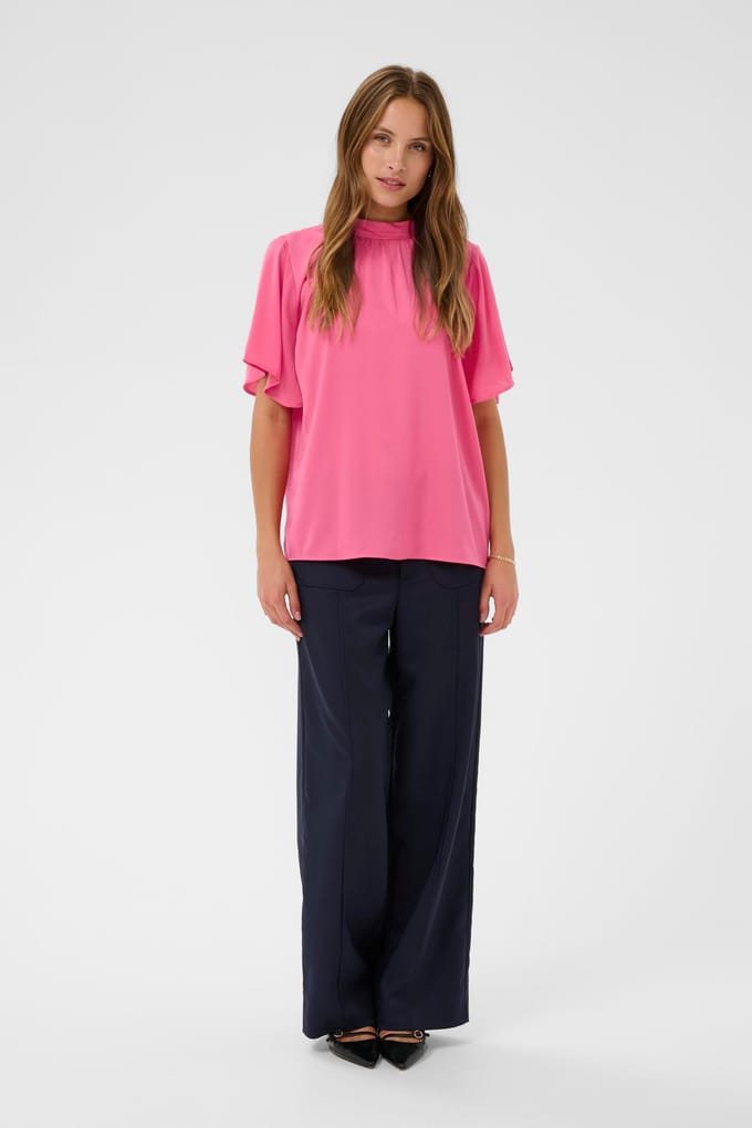 Saint Tropez AileenSZ Flared Blouse Dames Blouse - Honeysuckle