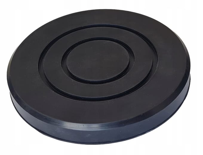 rubberen opname pad 135x120x20 mm - steunrubber - beschermrubber - garagekrik pad