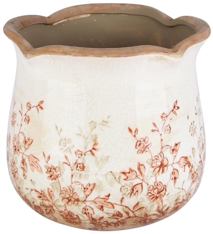 Dekoratief | Bloempot 'Botanical Breeze', keramiek, 16x16x15cm | A260132