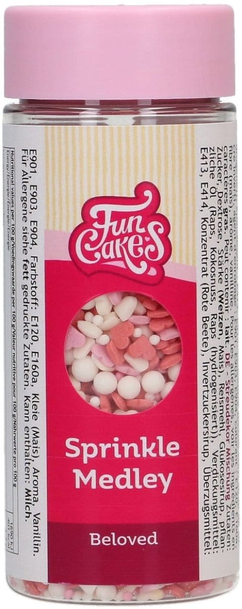 FunCakes Sprinkle Medley - Geliefd - 65g - Eetbare Taartdecoratie