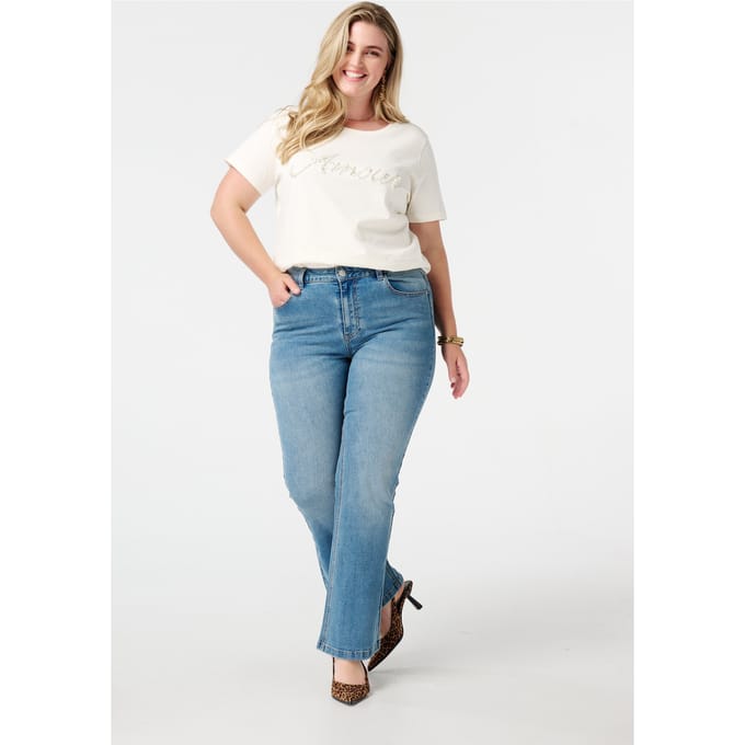 MS Mode Jeans Flared leg jeans JASMIN