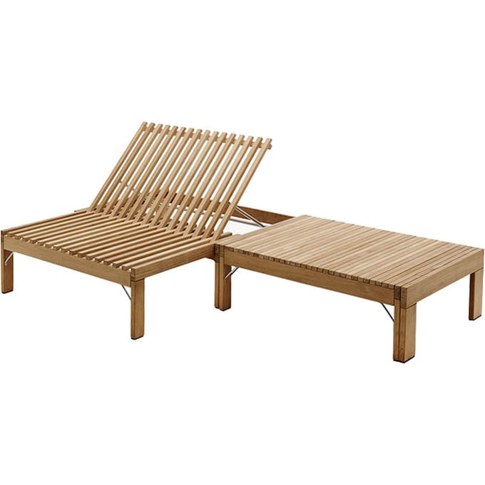 Skagerak by Fritz Hansen - Rieviera Lounge ligbed - bruin