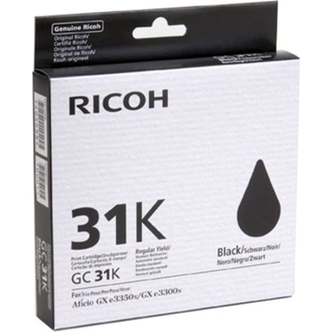 Ricoh GC-31K gelcartridge zwart (origineel)