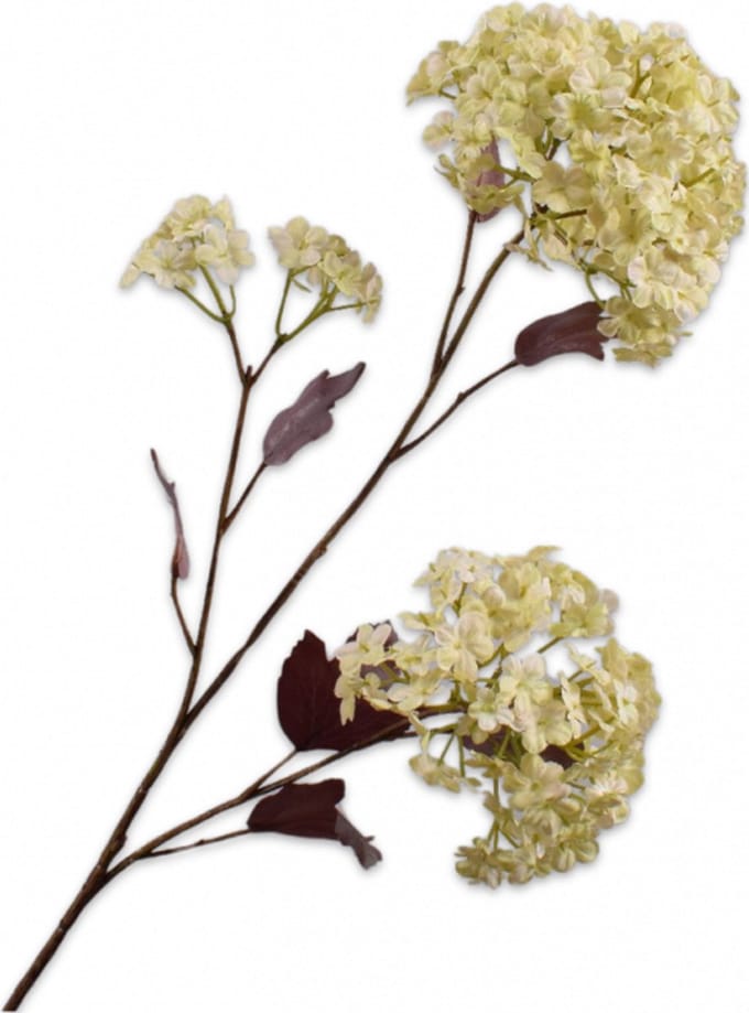 Silk-ka Kunstbloem-Zijden Bloem Sneeuwbal Tak Groen 69 cm