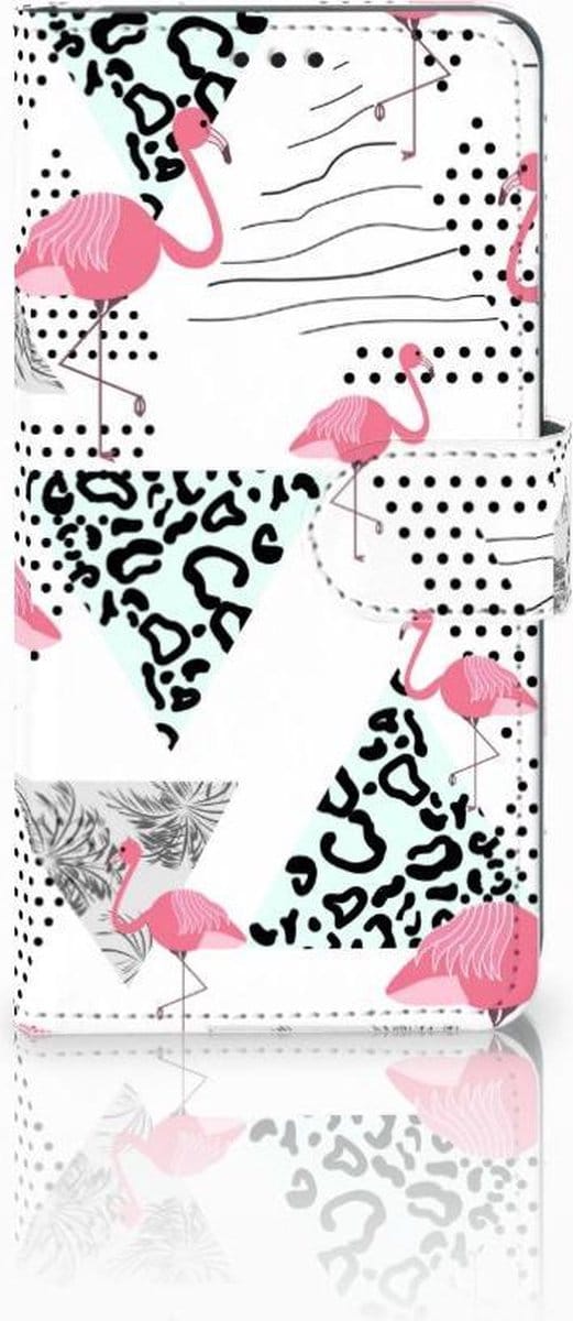 Samsung Galaxy S10 Telefoonhoesje met Pasjes Flamingo Triangle