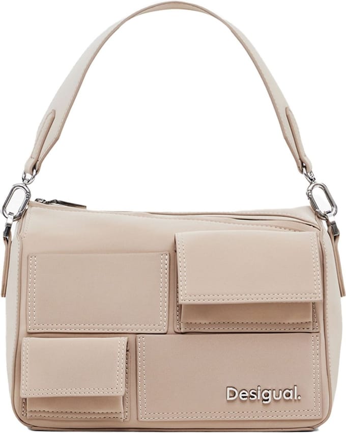 Desigual Schoudertas Pocket Phuket Hand Bag Raw Crème