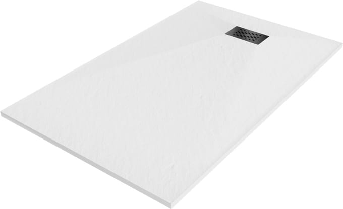 Mexen Hugo rechthoekige douchebak SMC 140 x 80 , wit, afdekking zwart - 42108014-B