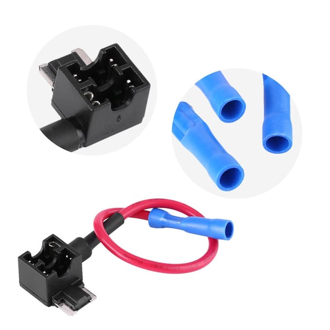 5 Stuks Auto Auto Circuit Zekering Tap Adapters Steekzekering Houder voor Eenvoudig & Veilig Gebruik Micro Mini Type blue