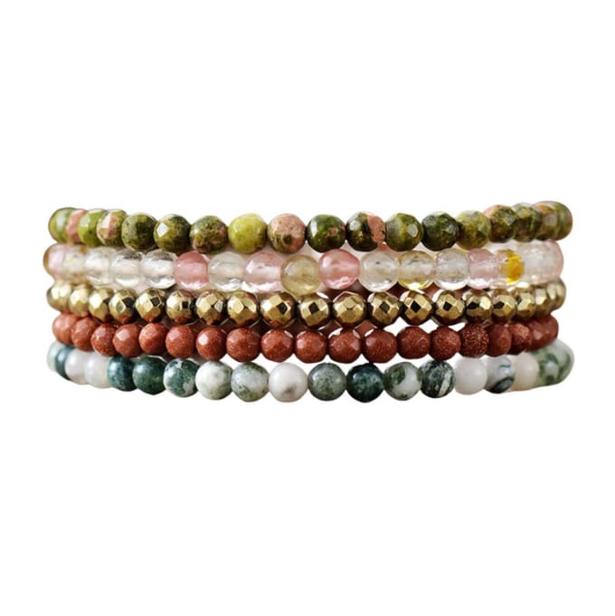 Marama - wikkel armband Gypsy Love - ketting - edelstenen - damesarmband - rood - goud