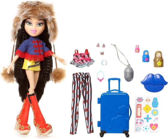 Modepop - Reispop Speelgoed - Verhalen Spelen - Verwisselbare Outfits - 14 Delen - Multicolor