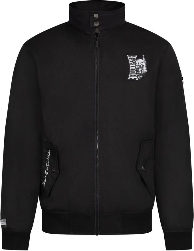 100% Hardcore Harrington Branded Rage Zwart - Maat: M