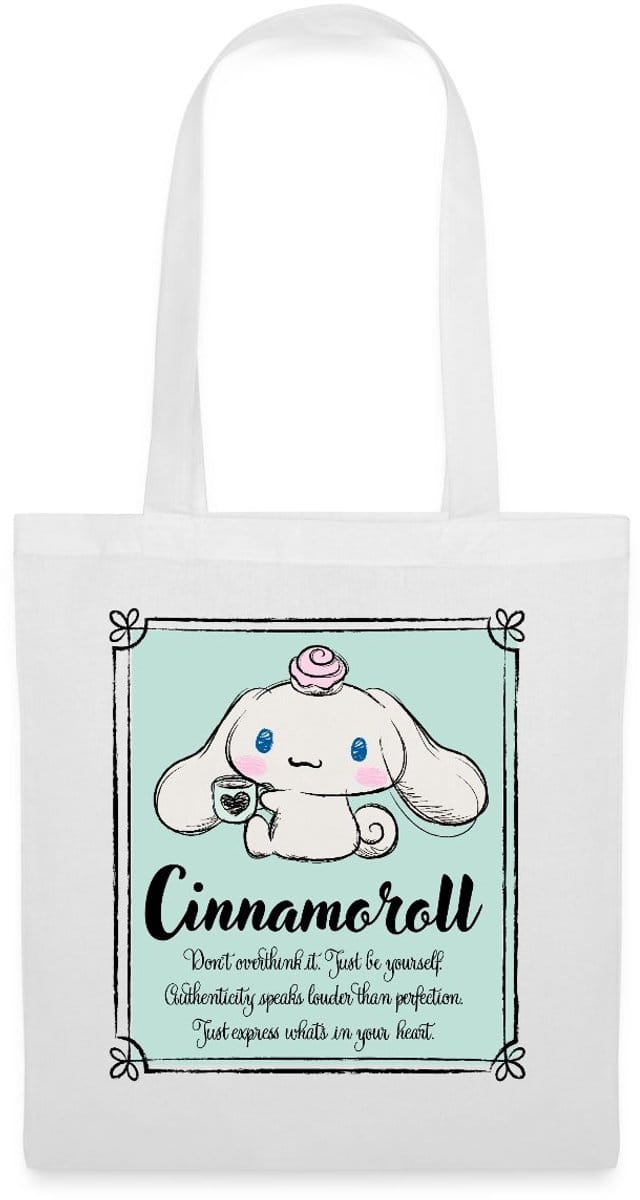 Cinnamoroll Don't Overthink It. Just Be Yourself Tas Van Stof Schoudertas