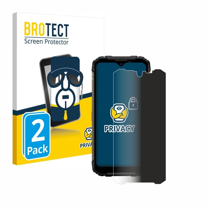BROTECT - privacy screenprotector voor Doogee S96 Pro - Folie Beschermfolie Blauwlichtfilter 2 Stuks