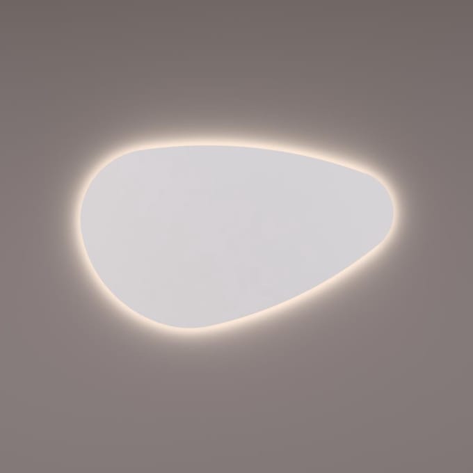 HIPP Design spiegel Basic Line Organisch - Indirecte LED Verlichting - 140 x 80 x 3 cm - met Spiegelverwarming en Infrarood Sensor Dimmer