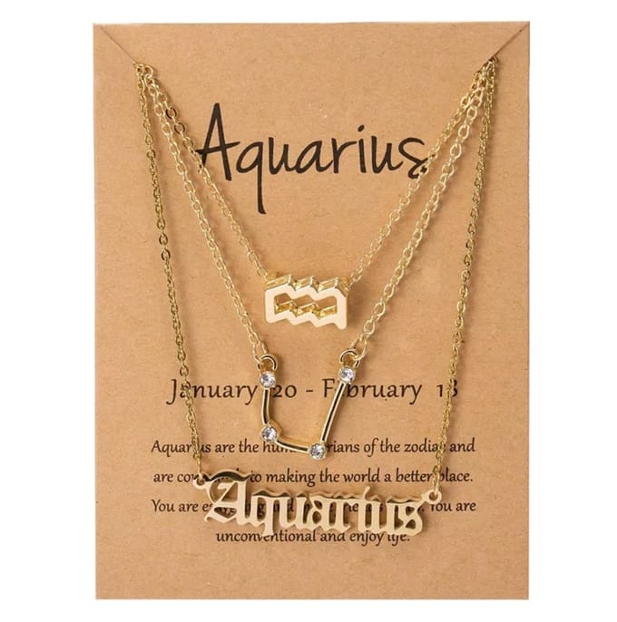 Ketting Sterrenbeeld- Aquarius - Waterman - Astrologie - Sieraden - EmmyRovi