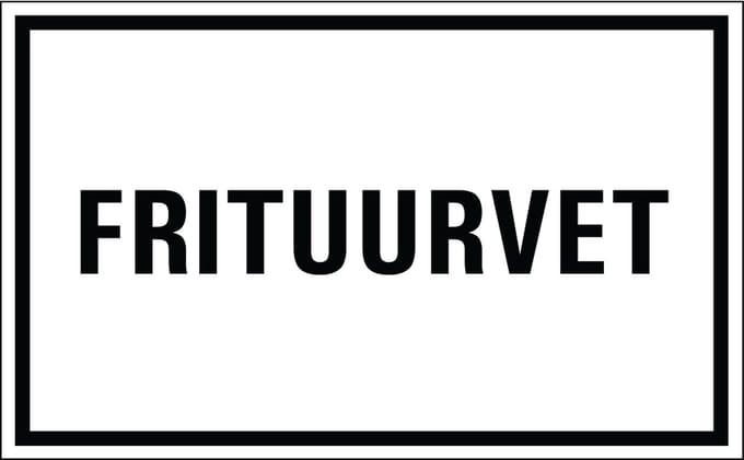 Frituurvet sticker 320 x 200 mm