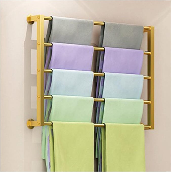 Sjaal Organizer - Accessoire Houder - Ruimte Besparen - Wandmontage Ontwerp - 60cm of 120cm - Goud