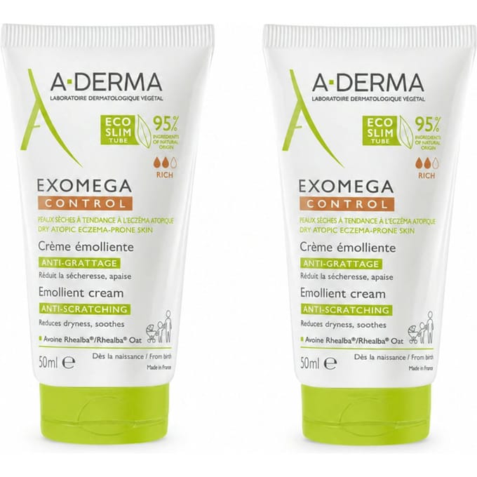 A-Derma Exomega Control Emollient Cream Duo 50 ml + 50 ml