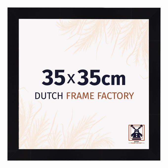 Fotolijst 35x35 cm - MDF - Zwart Hoogglans - Praag