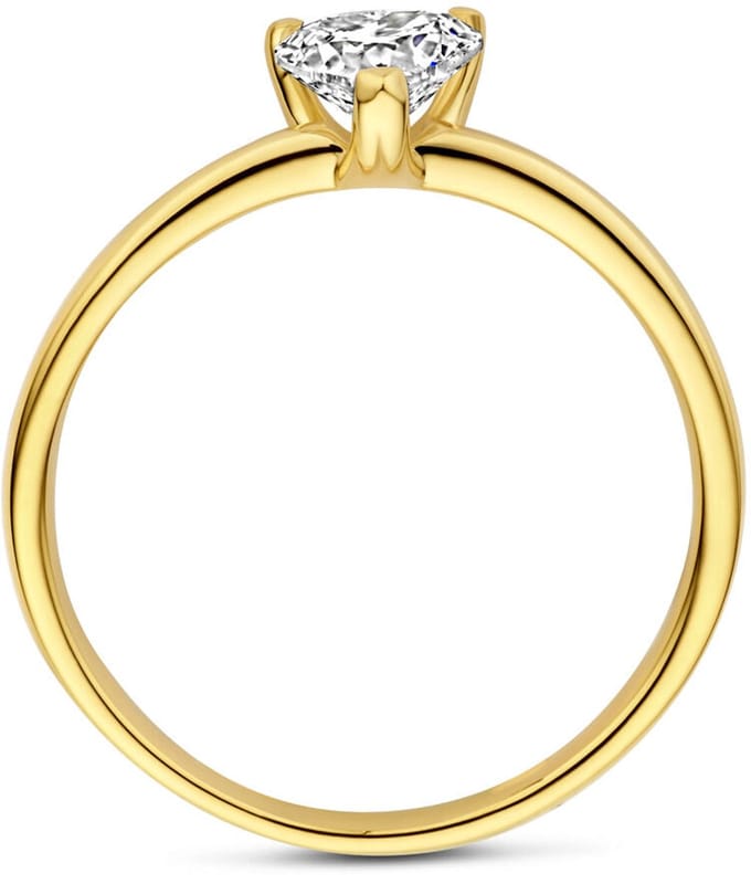 14K Geelgouden Hart Ring met Lab Grown Diamant 0.50 ct 4035251 – F VS