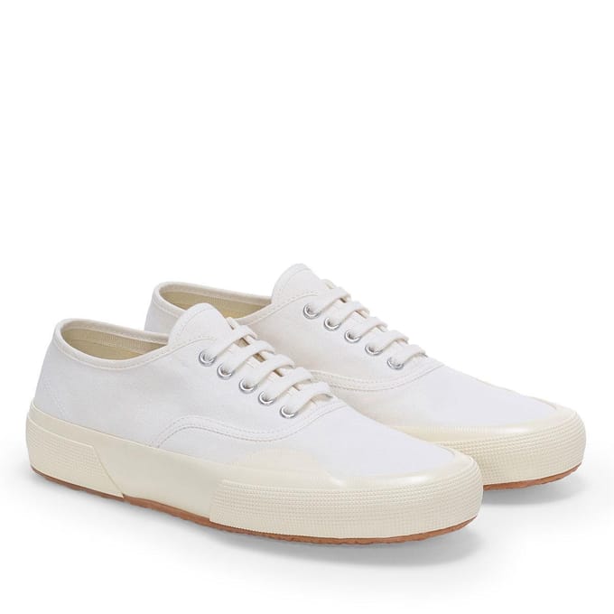 Superga Volwassen uniseks 2430 Deck Canvas Trainers (Wit/ gebroken wit)