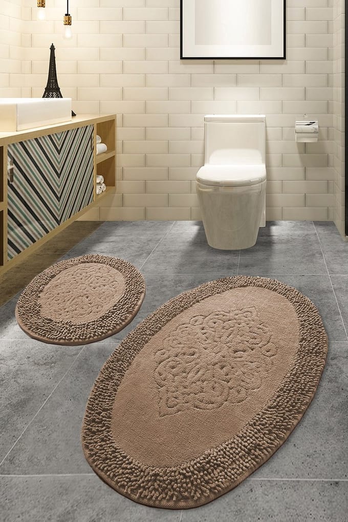 Asir - Badmattenset (2 stuks) - Veelkleurig - 100% katoen - 60 x 100 x 2 cm