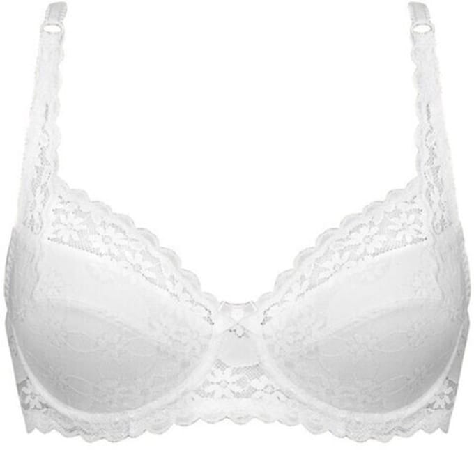Naturana kanten beugel BH met lichte padding maat 70A wit