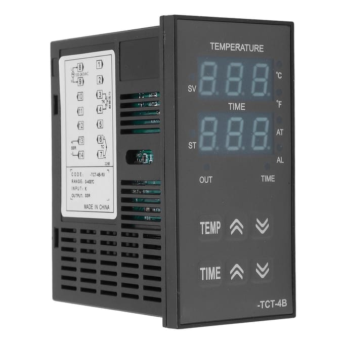 Contrôleur de température à affichage numérique Thermostat de contrôle PID pour machine de presse à chaud 100 ?240 V gray