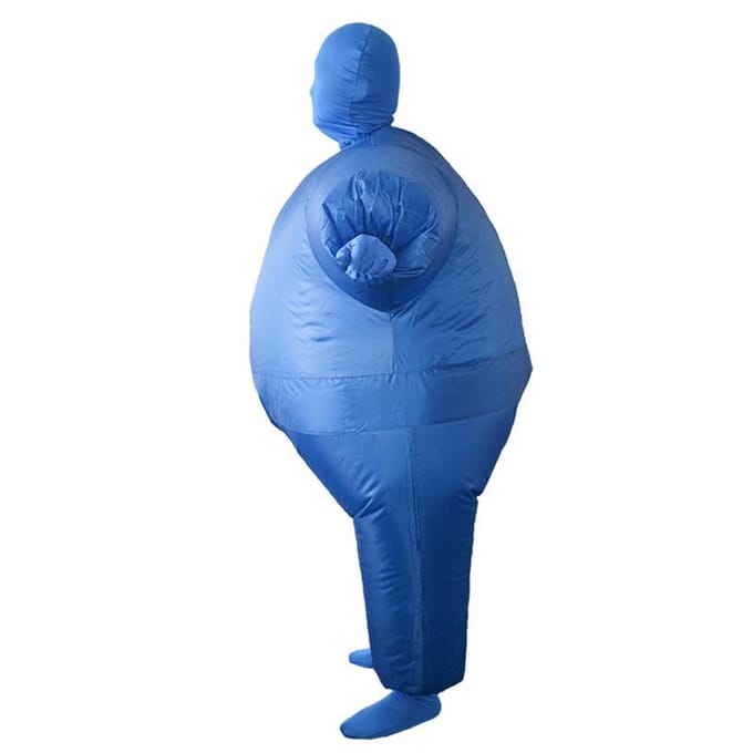 Opblaasbaar Pak voor het Hele Lichaam Sumo Kleding Lopende Pop Grappig Wit voor Lengte 1,6m - 2,2m white