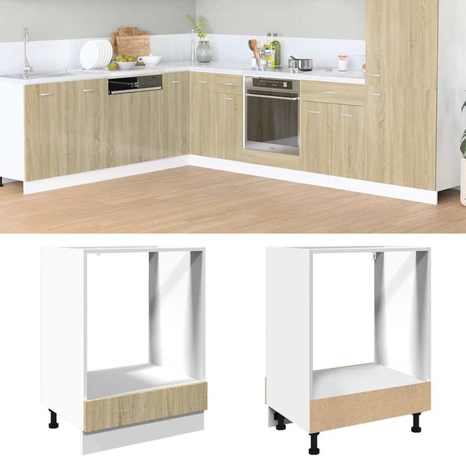 vidaXL - Ovenkast - 60x46x81,5 - cm - spaanplaat - sonoma - eikenkleurig
