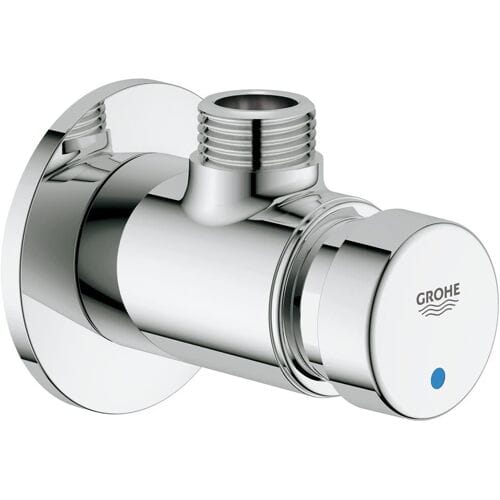 GROHE Eurosmart Cosmopolitan S douchekraan zelfsluitend 1/2 blauw/rood chroom