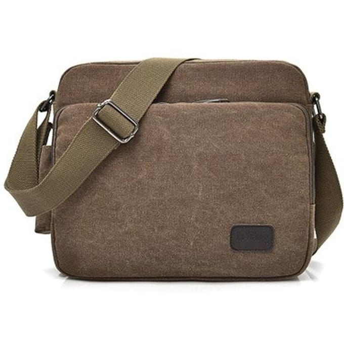 Vintage schoudertas, crossbody, canvas, messenger, patchwork, multifunctionele laptoptas, schooltas
