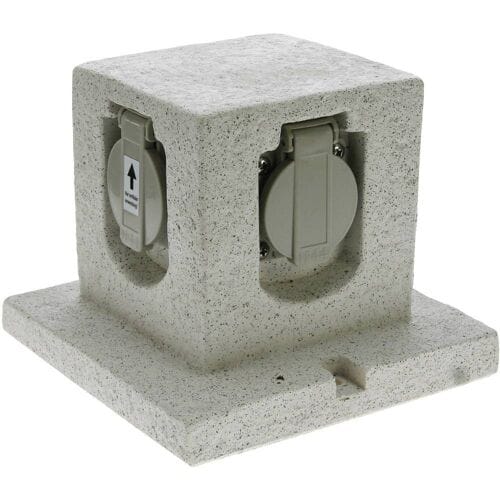 Heitronic 36315 Buitenstopcontact Granietgrijs (mat) Steenlook