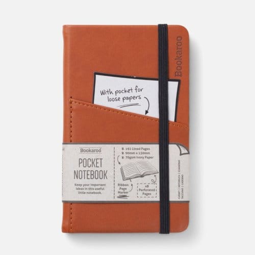Bookaroo A6 Pocket Notebook- Brown