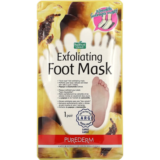 Masque exfoliant pour les pieds, grand format, 1 paire beige