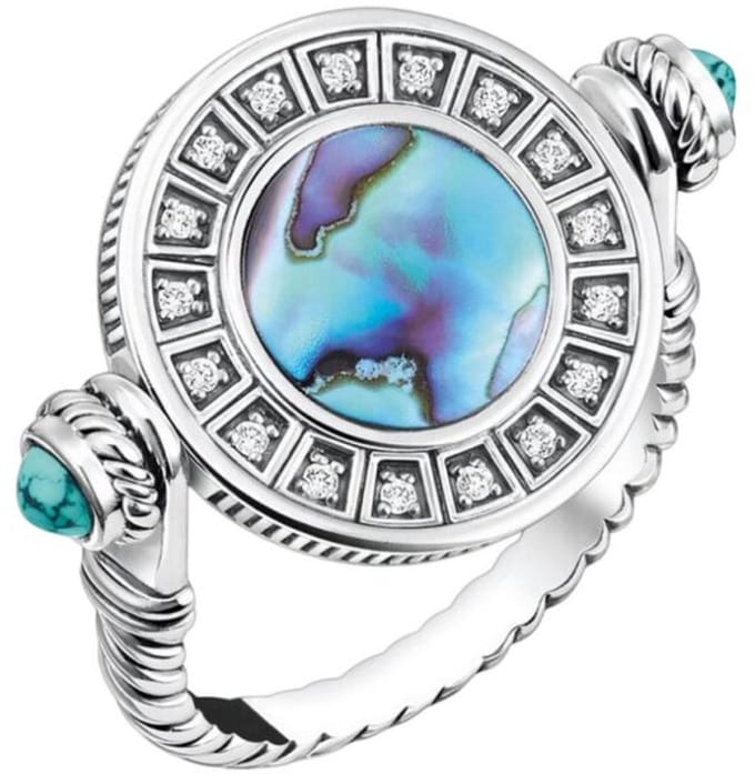 Thomas Sabo - TR2427-646-7-56 - Ring - Dames - Abalone Coin - Weite 56