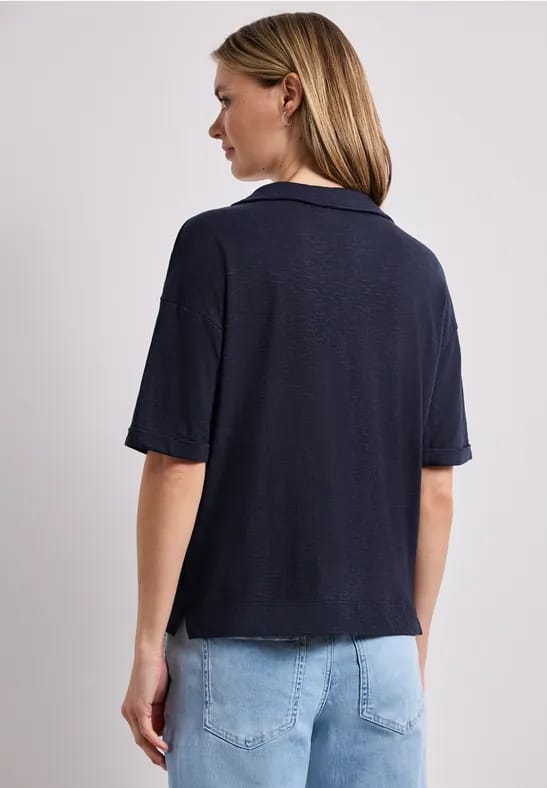 Jersey poloshirt met korte mouwen