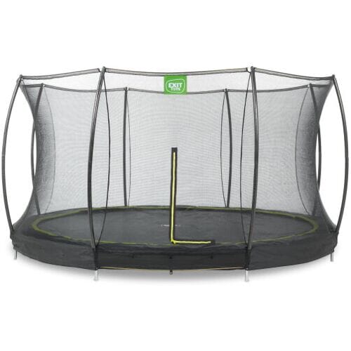 EXIT Silhouette Trampoline ø366cm - met Veiligheidsnet - Inground - Rond - Voor Kinderen - Zwart