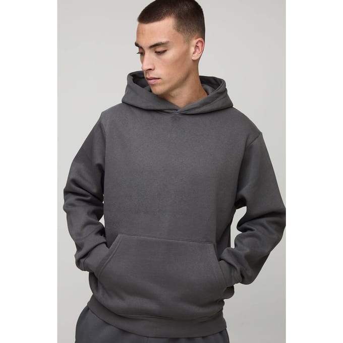 Essential Regular Fit Over the Head Hoodie | Charcoal | Size Medium