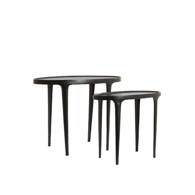 Light & Living Bijzettafel Arica - Zwart - 70x33x53cm - Modern