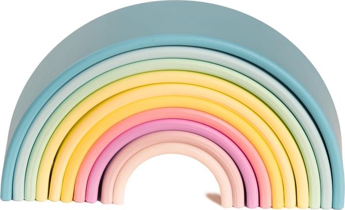 * Dëna Siliconen Speelset Set 10 I Regenboog Pastel