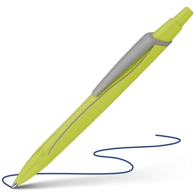 Schneider balpen Reco - neon geel - schrijfkleur: blauw - S-131925