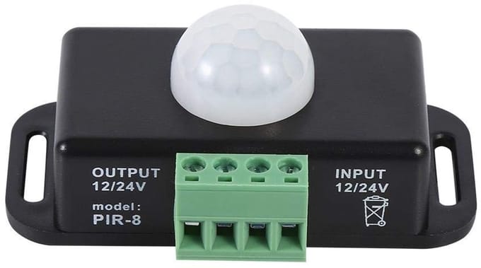 Allecto - Body Security Bewegingssensor - LED Light Strip Schakelaar - Muurbevestiging - Schakelaar - 8 Meter Inductiebereik - Geschikt voor DC...
